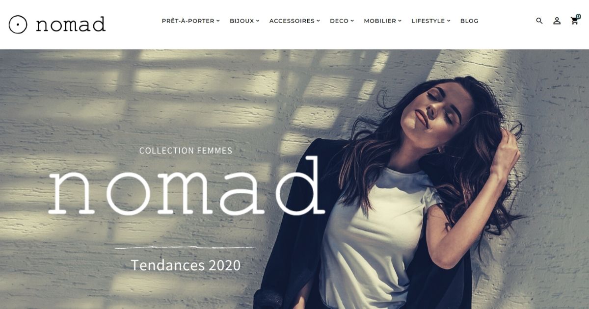 Boutique en ligne NOMAD Dynamic Marketing